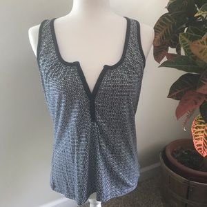 Old Navy Printed Henley Tank